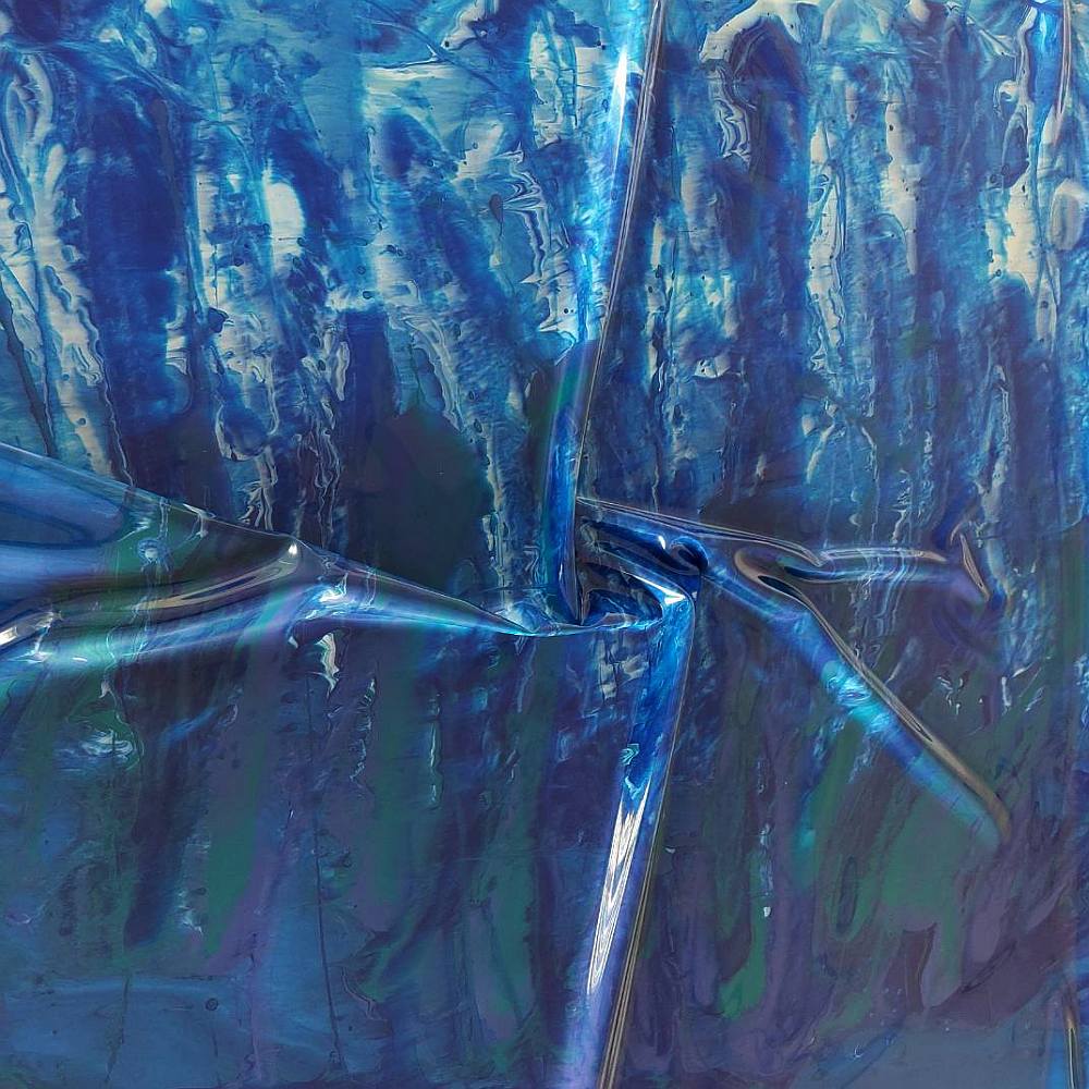 blue water pattern latex sheet