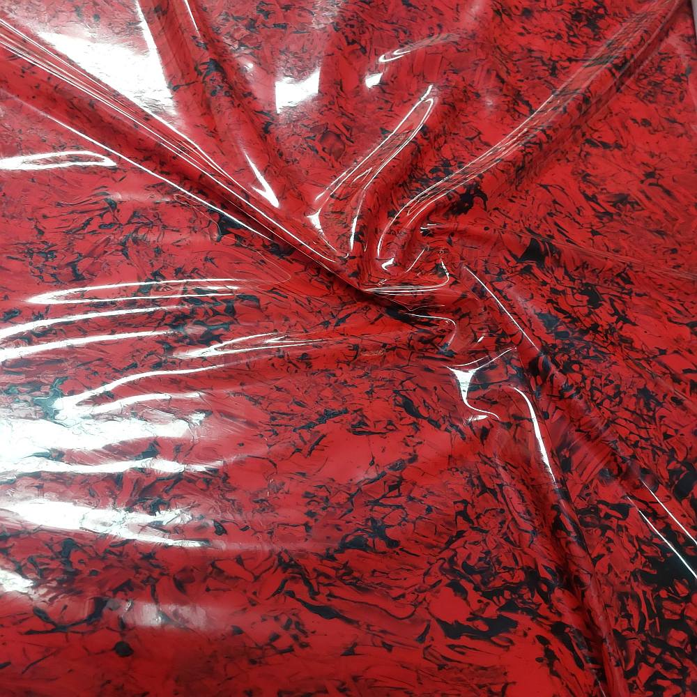 crystal marble latex sheet in red