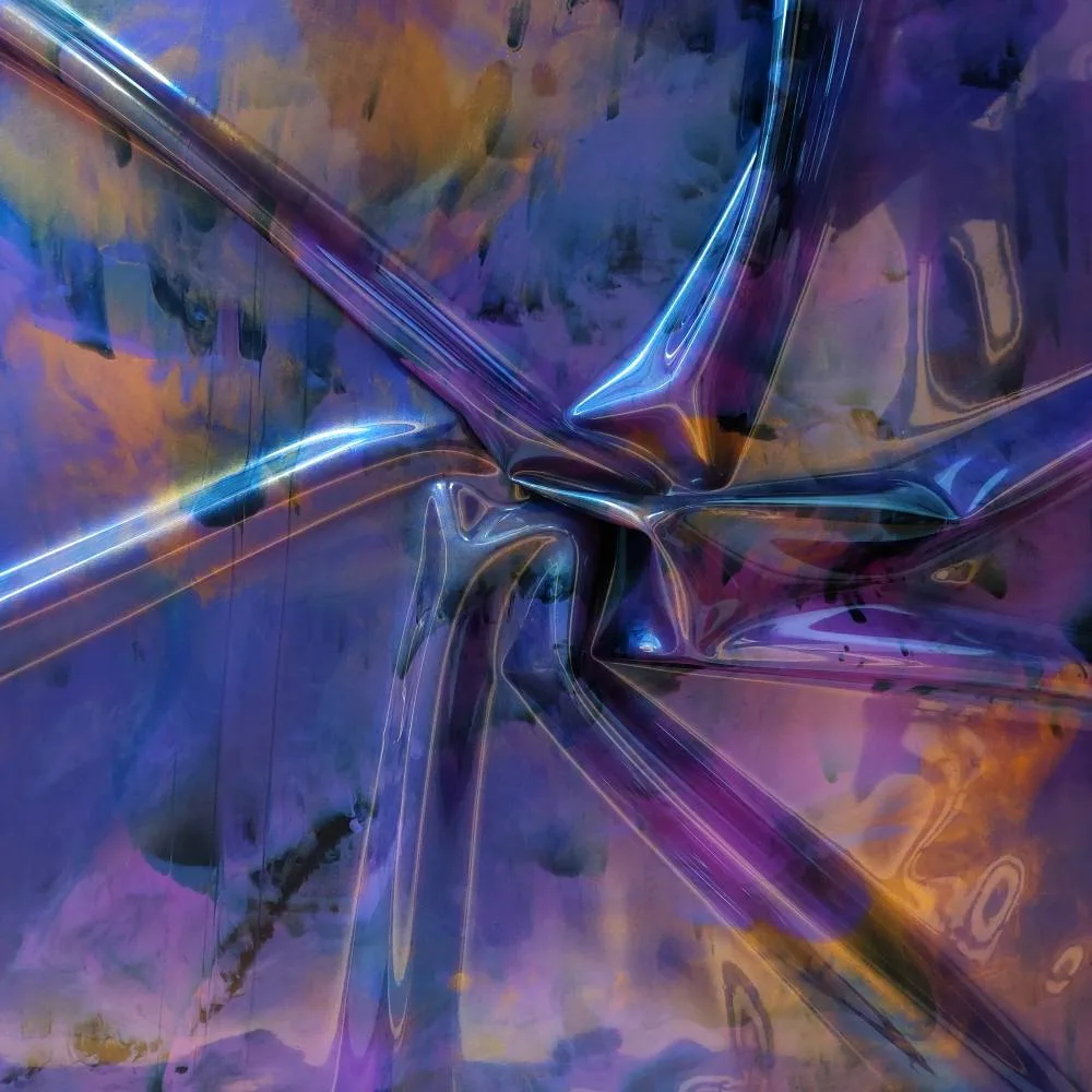 orange and purple oil slick latex sheet