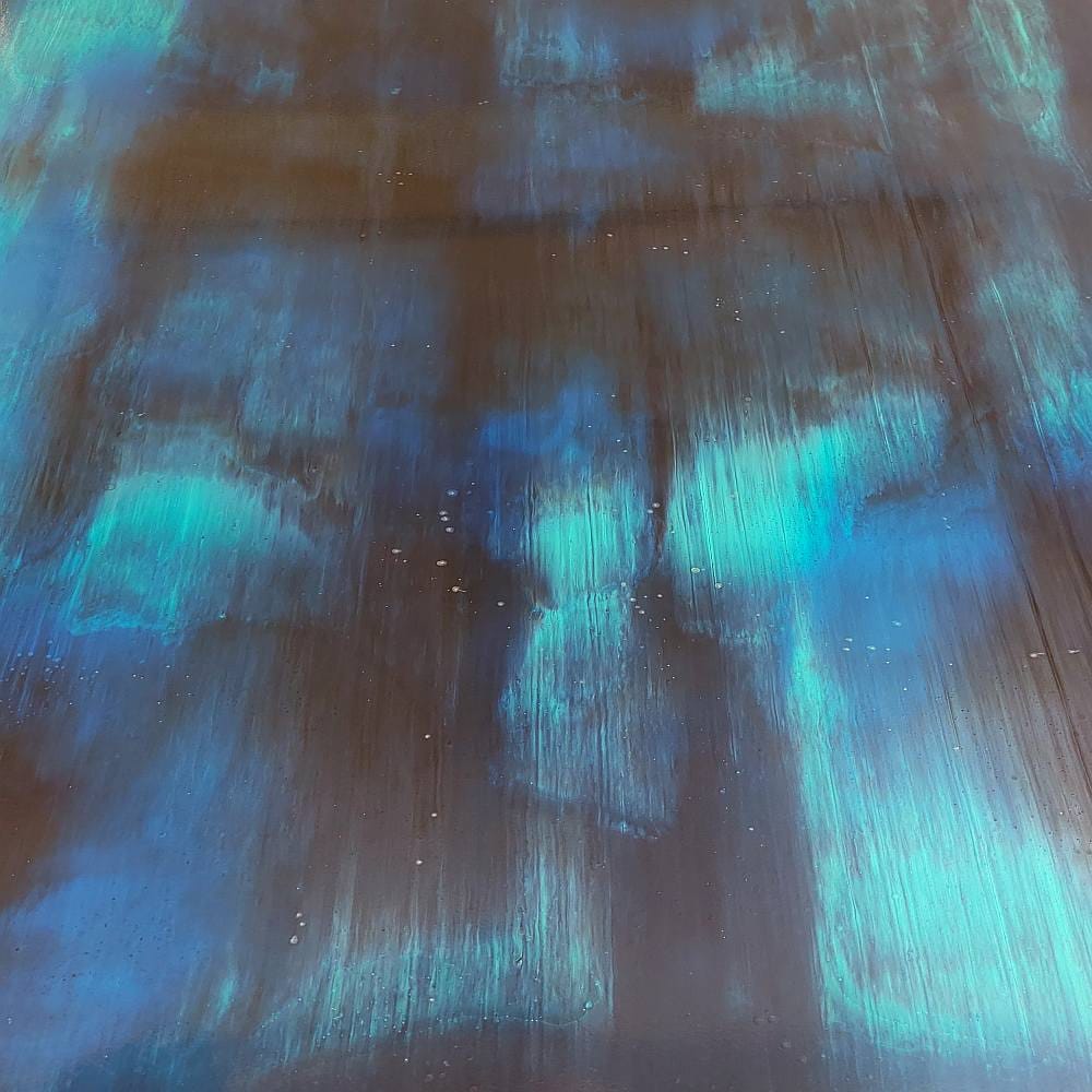 black and blue galaxy latex sheet