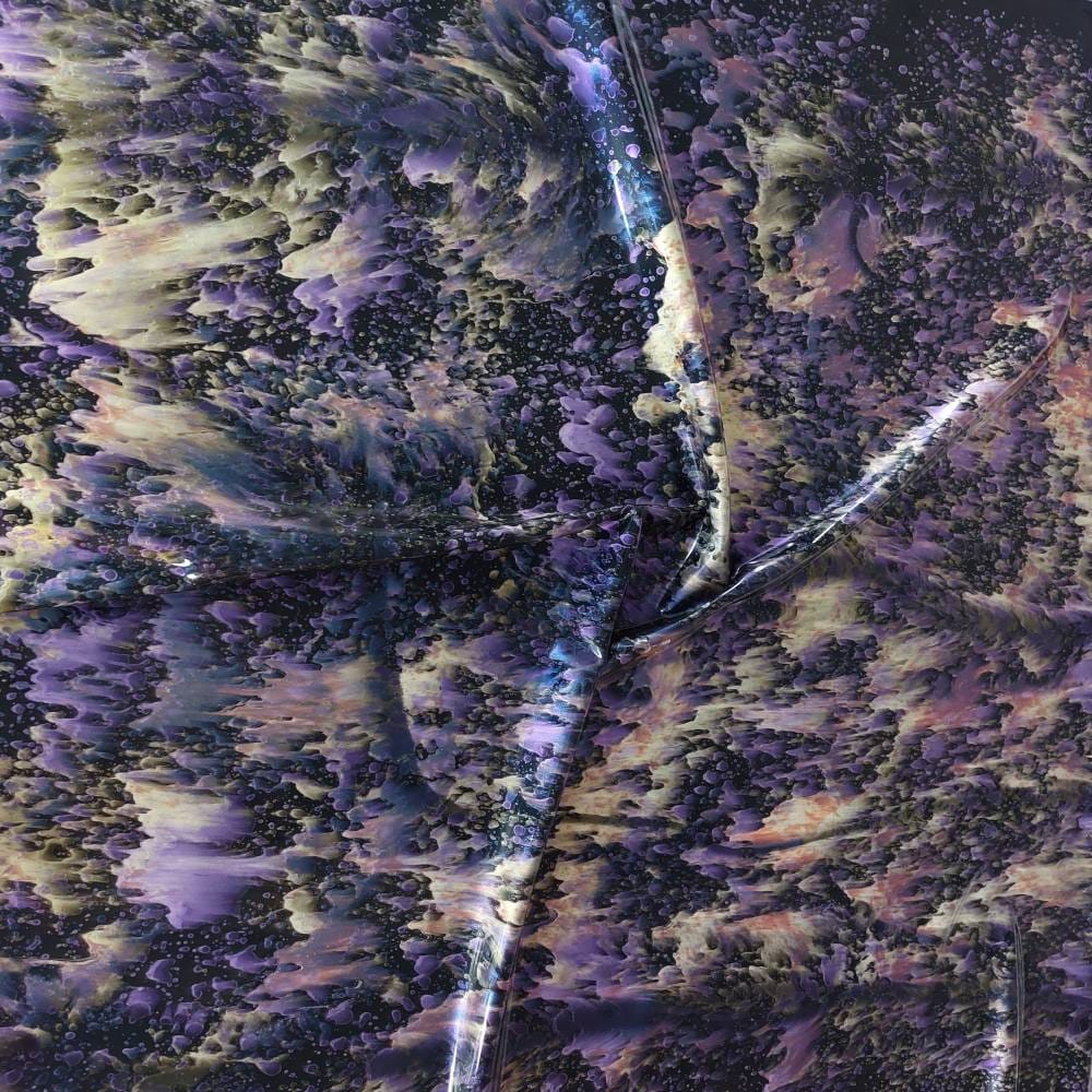 multi colored oil slick pattern latex sheet