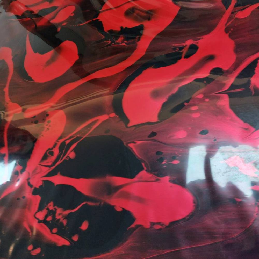 red and black marble latex sheet