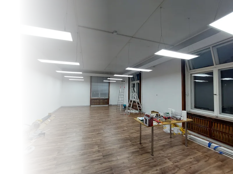 main room of our atelier during renovation