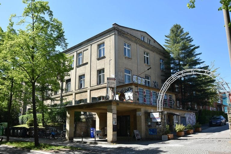 view of the former adminisration building, where setyo is now located