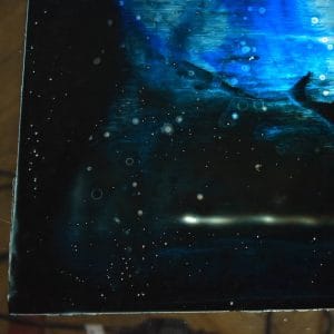 bubbles at the edge of a latex sheet