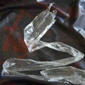 cling film on a latex sheet