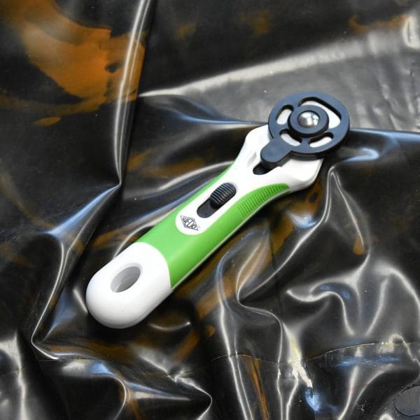 roller cutter on a latex sheet