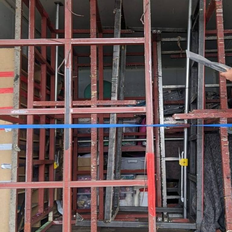 delivery of items from uk - view into the truck