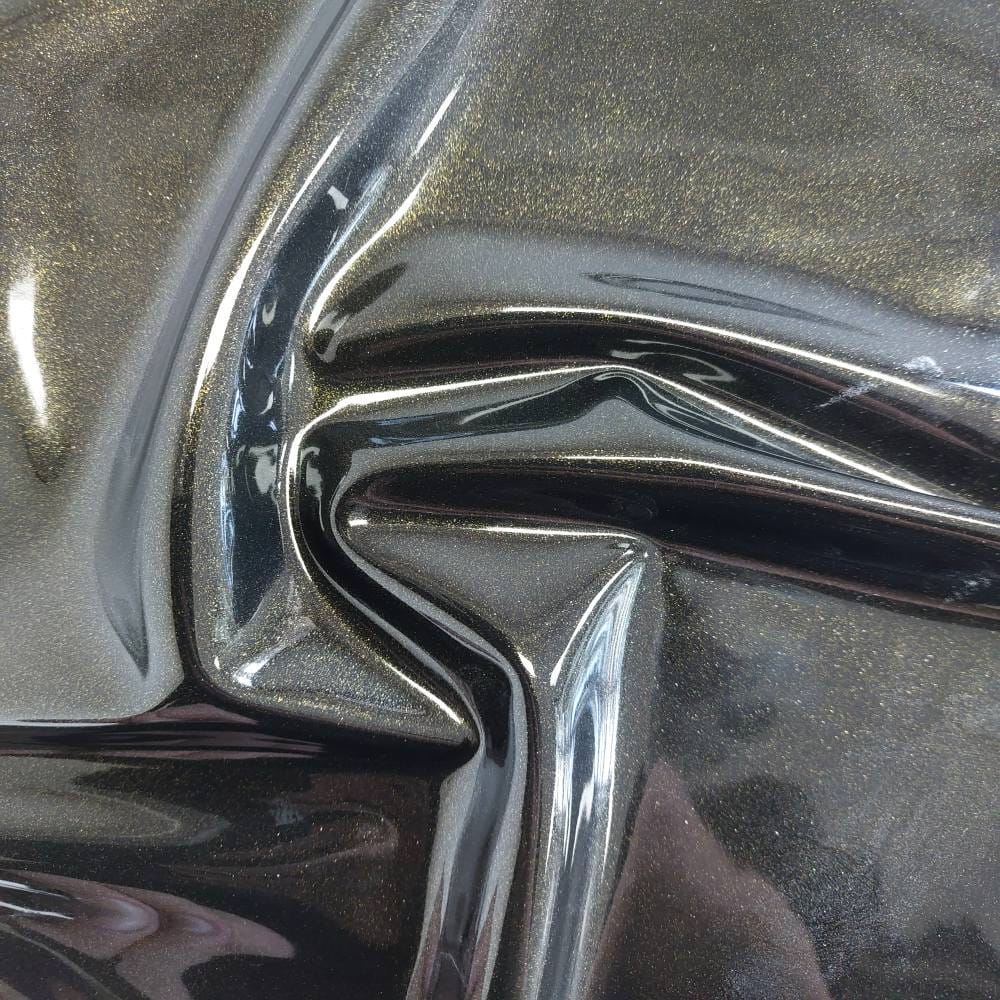 black latex sheet with golden glitter