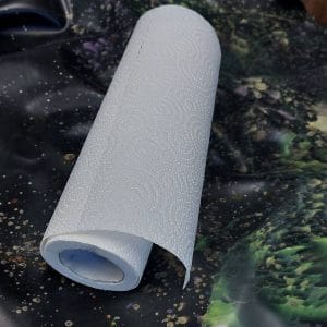 papertowel on a latex sheet