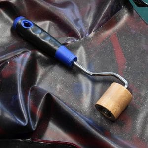 roller on a latex sheet