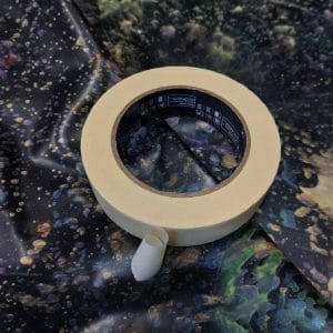masking tape on a latex sheet