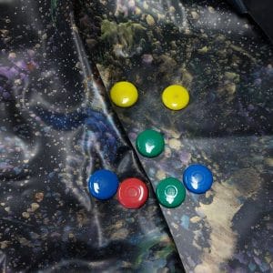 pattern mini weights on a latex sheet