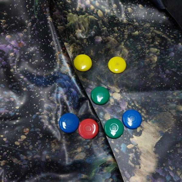 pattern mini weights on a latex sheet