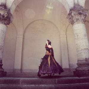 model with an elegant once in a lifetime by se'tyo dress
