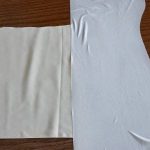 comparison between regular white and se'tyo's Ghost White latex sheet