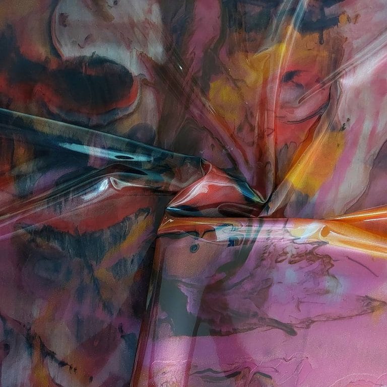 realistic marble latex sheet in orange and pink tones