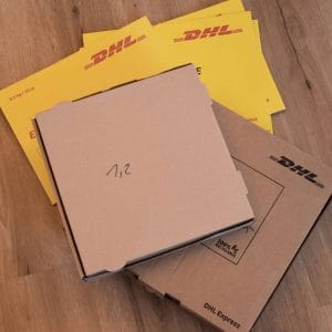 some parcels and envelopes of dhl