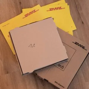 some parcels and envelopes of dhl