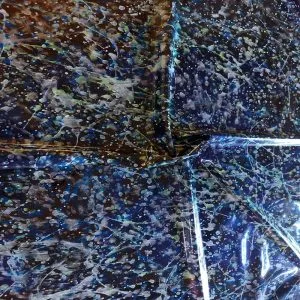 multi colored latex sheet with white, green and blue splatters