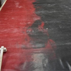 old yummy gummy latex sheet in red and black