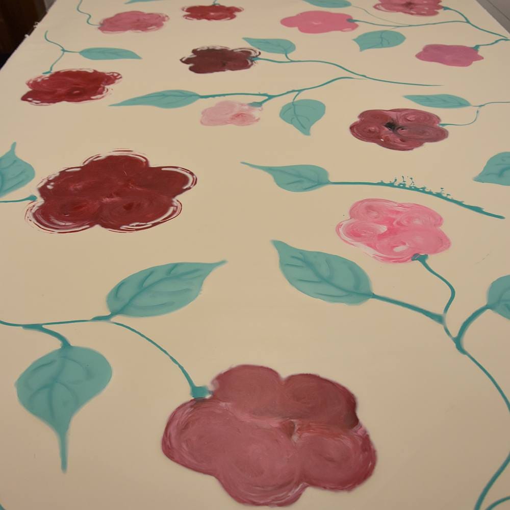 old yummy gummy latex sheet with flowers