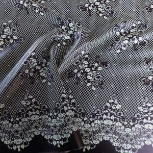 3d lace latex sheet by setyo in white on a black background