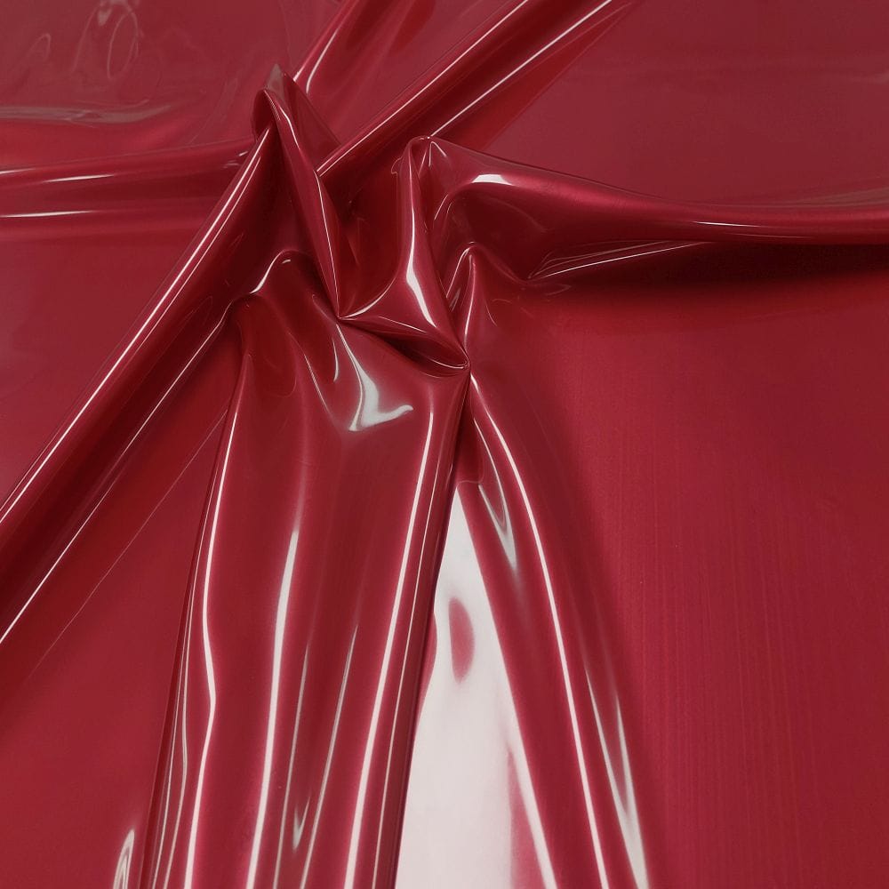 metallic colored latex sheet in red