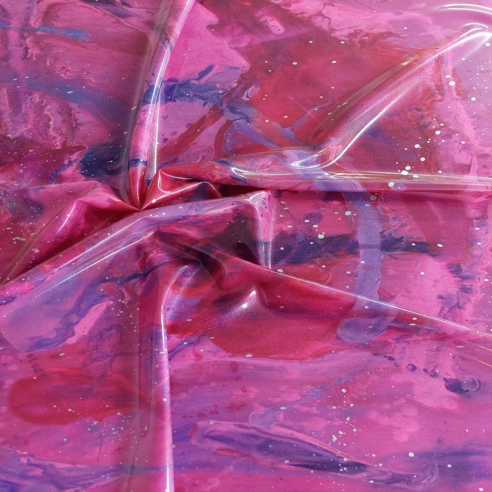 se'tyo's nebula galaxy pattern latex sheet in a pink shade
