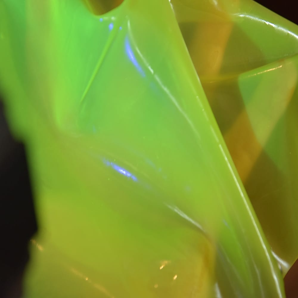 latex sheet in a neon yellow color