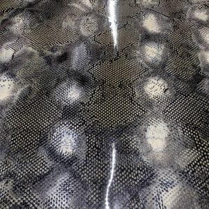 snake skin patterned latex sheet in black n grey