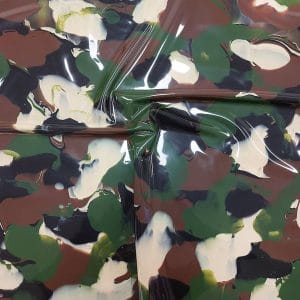 camoflage patterned latex in classic colors
