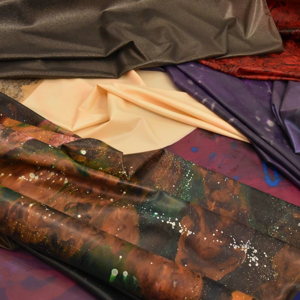 several latex sheets in different colors
