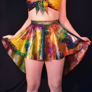 Se'tyo Bringing the Colors Back collection - Latex Circle Skirt (Marble Pattern)