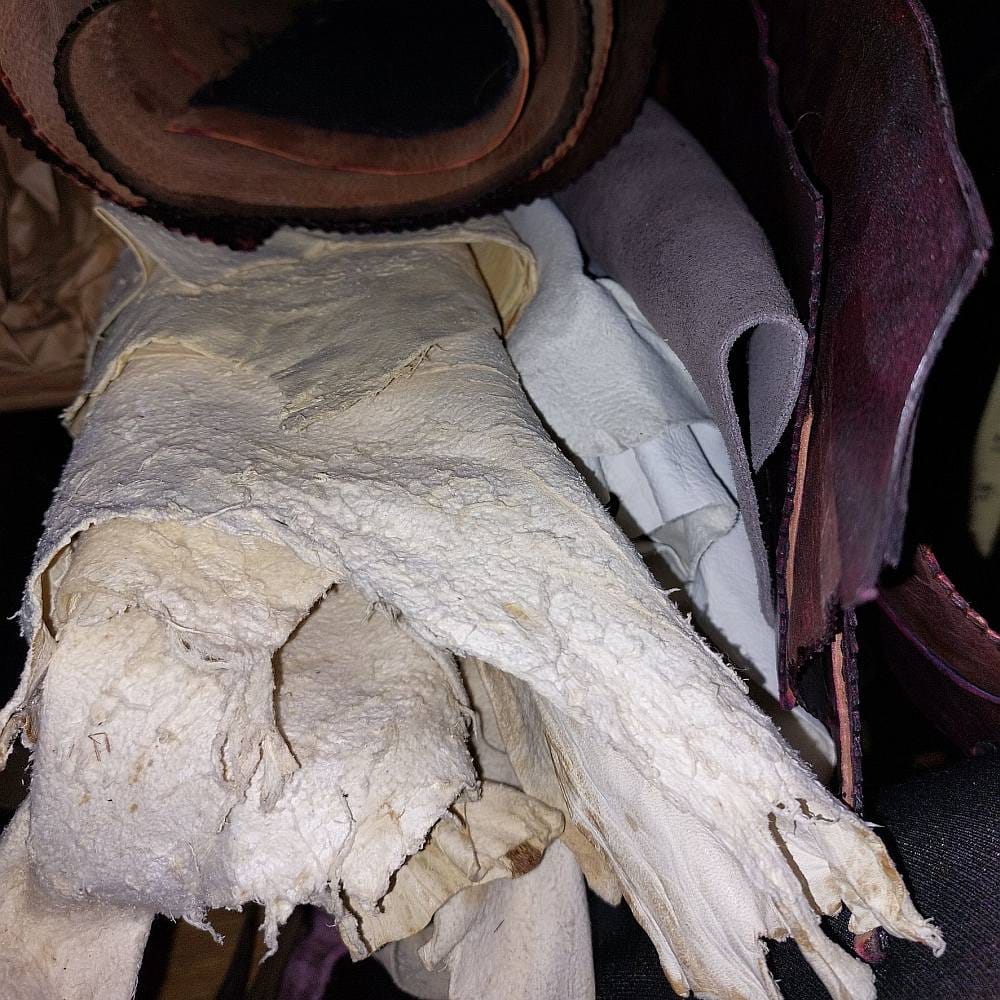 leather material on rolls