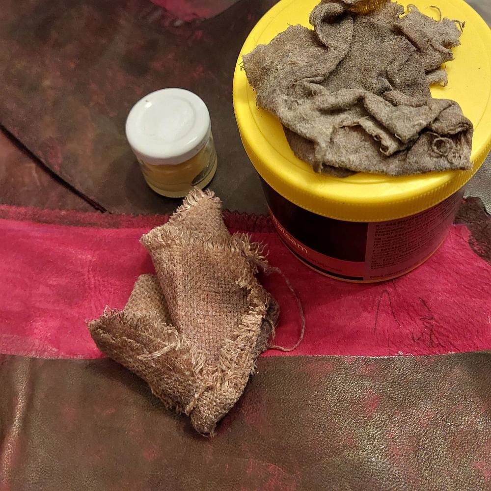 leather care products on leather items