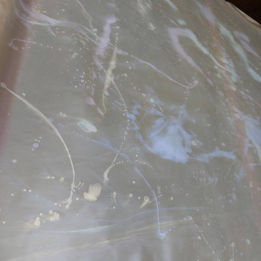 pearl pattern on a clear latex sheet