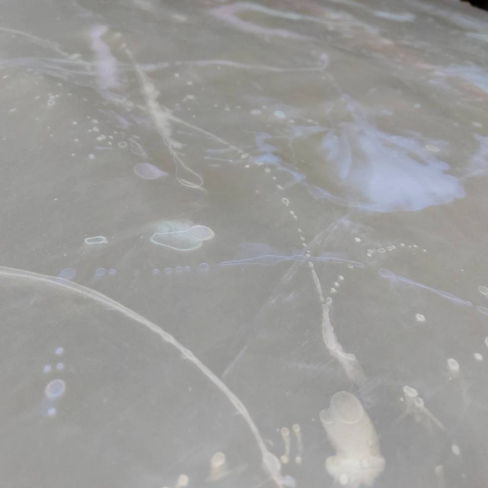 pearl pattern on a clear latex sheet