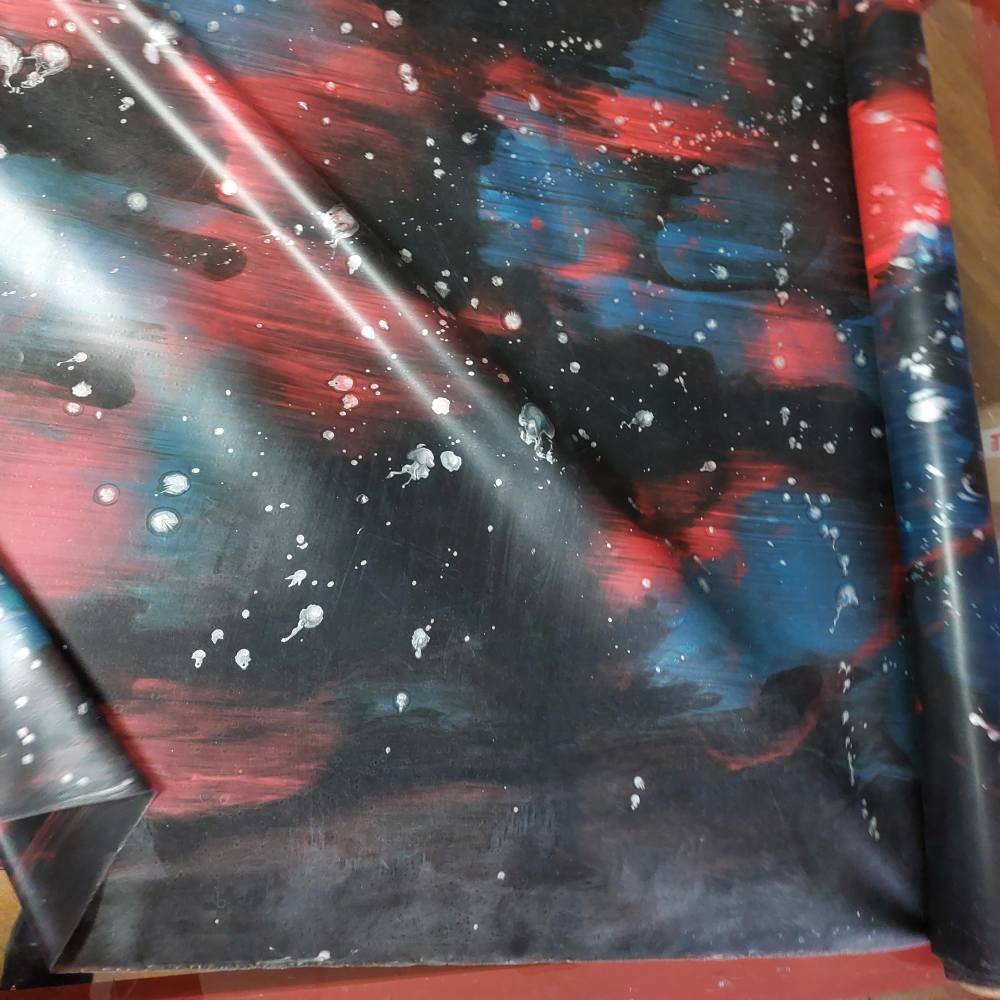 blue-red galaxy latex sheet