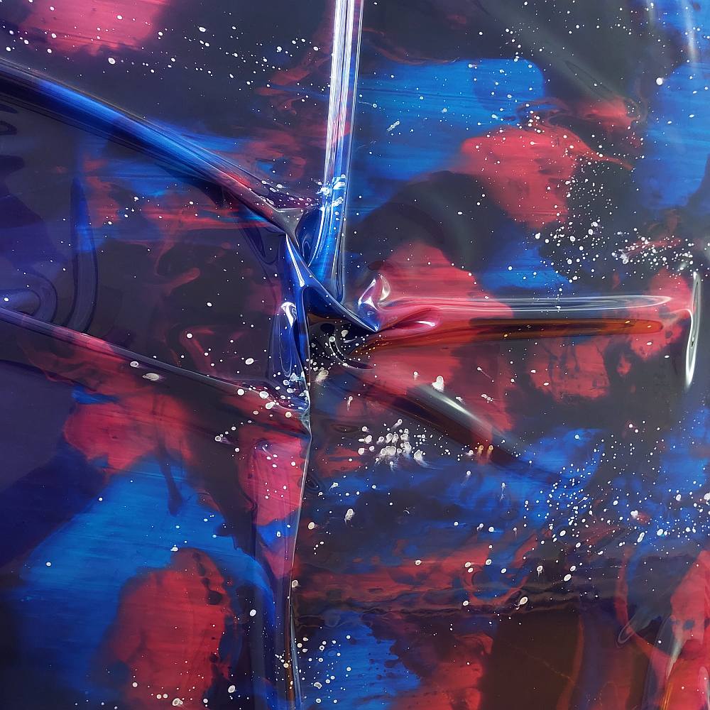 blue-red galaxy latex sheet
