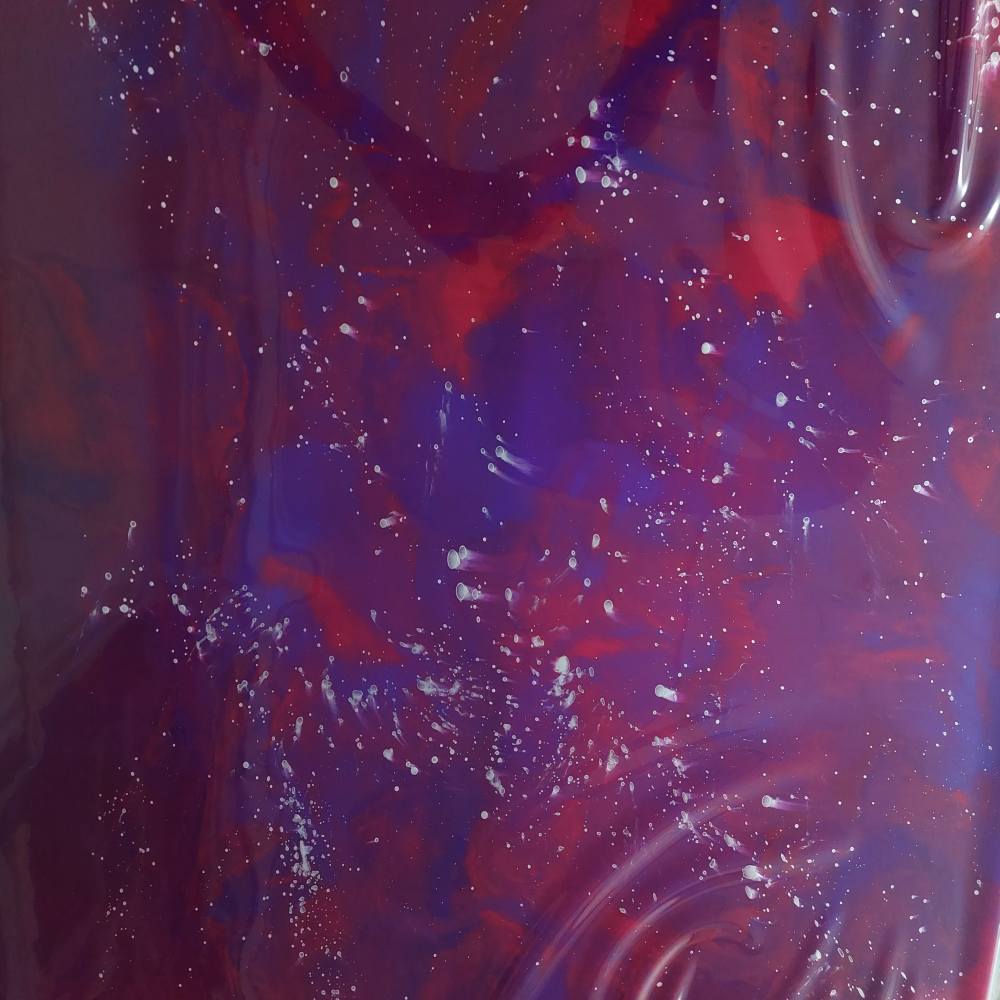 purple and red galaxy latex sheet