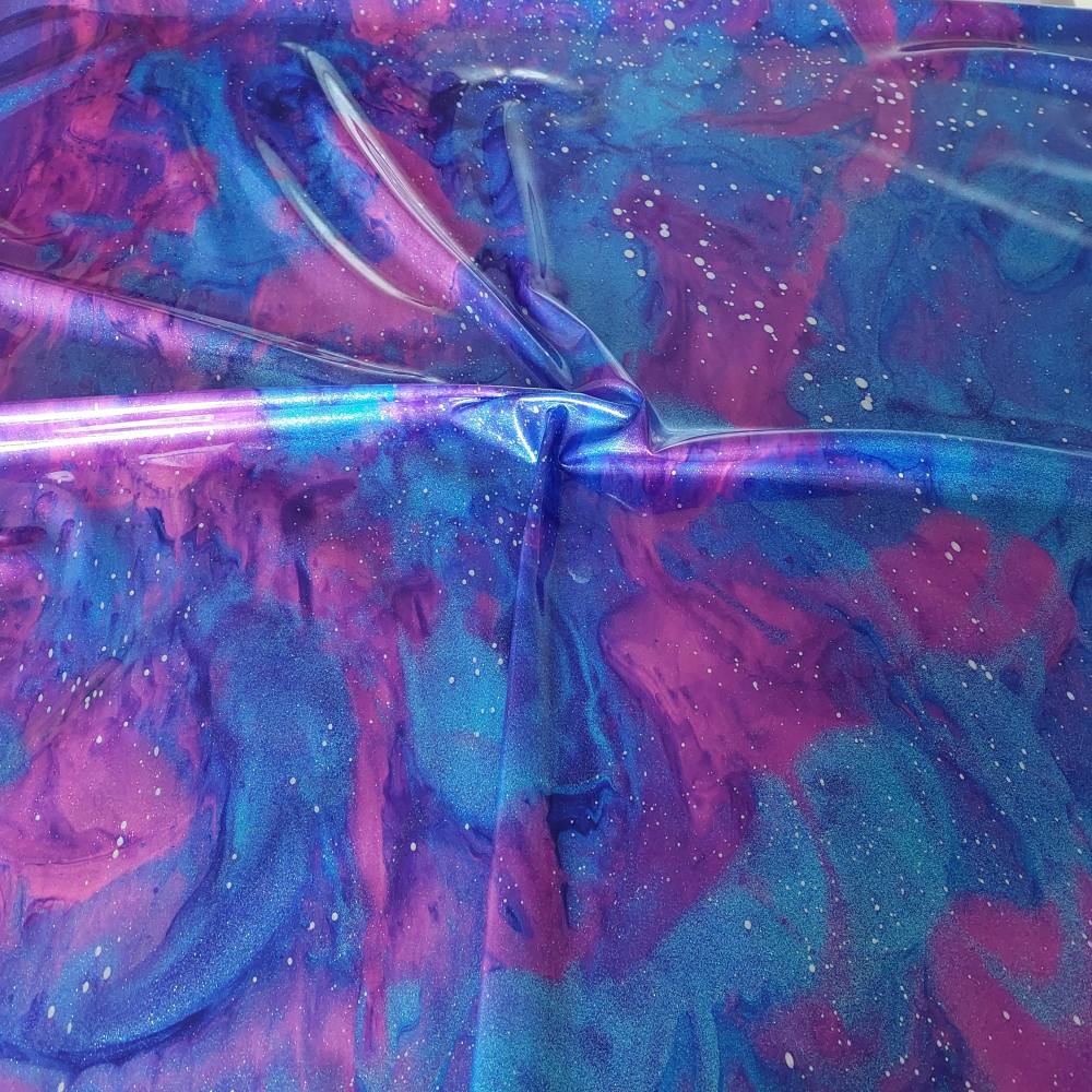 latex sheet with a purple premium nebula galaxy pattern