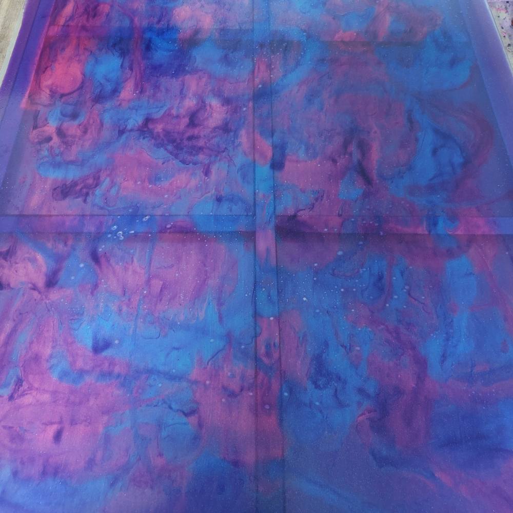 latex sheet with a purple premium nebula galaxy pattern