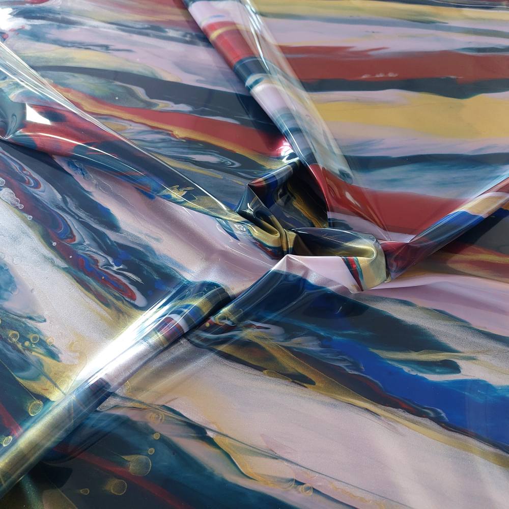 colorful latex sheet in a linear marble pattern