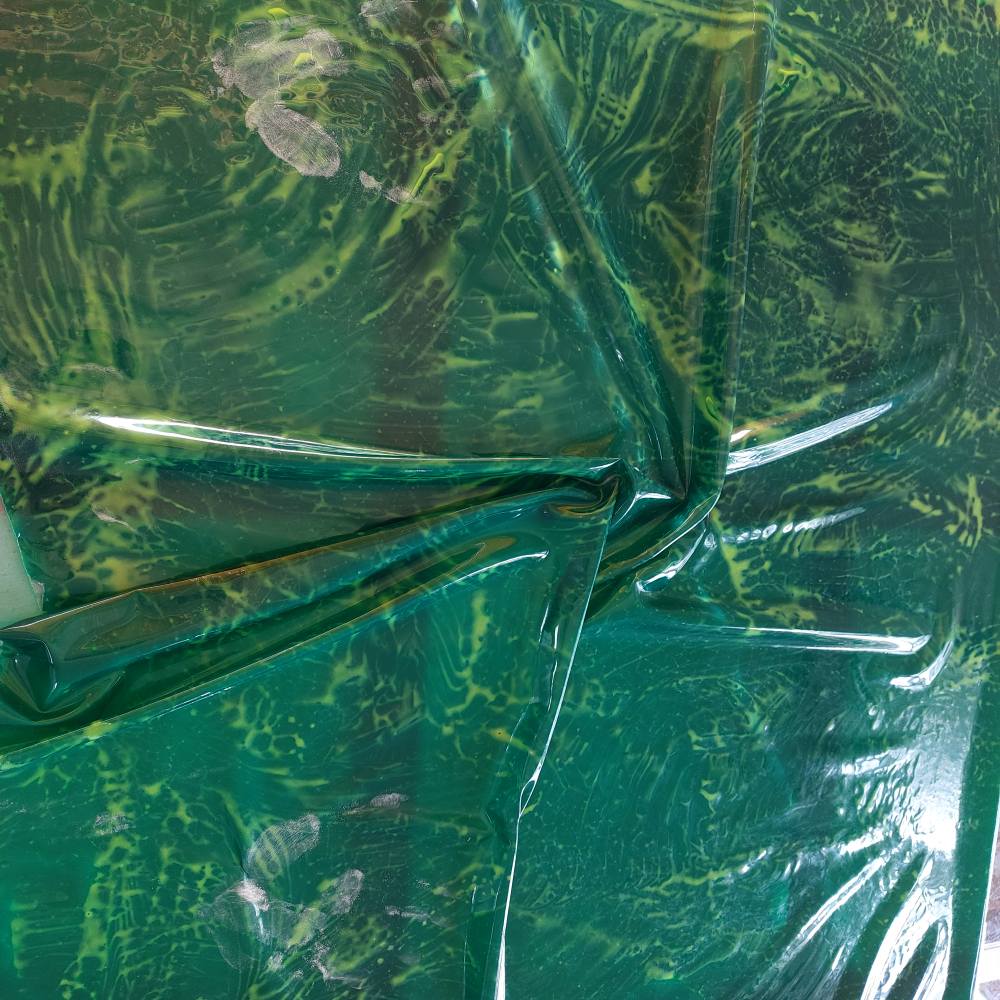 green crystal marble patterned latex sheet