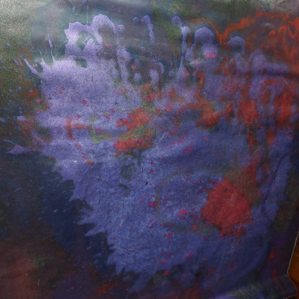 latex sheet with red-purple marble pattern