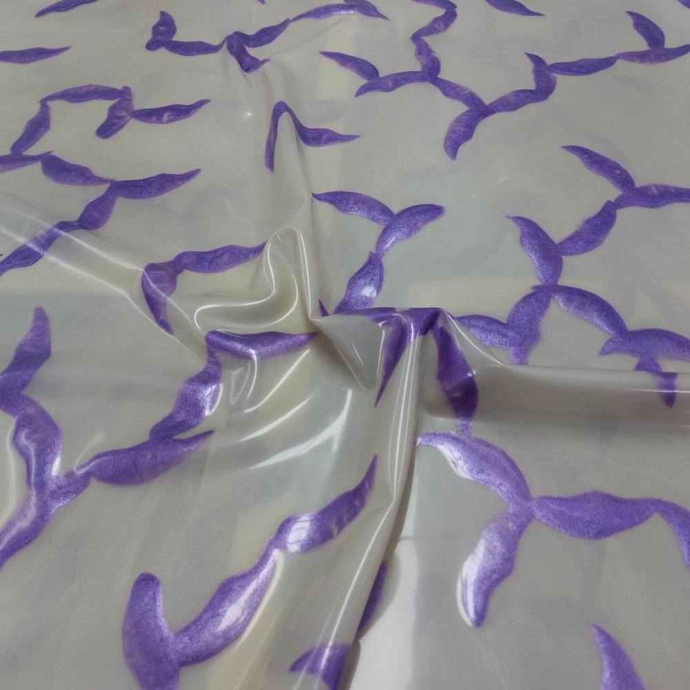 purple pattern translucent latex sheet