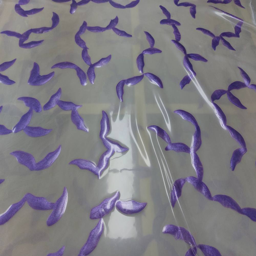 purple pattern translucent latex sheet