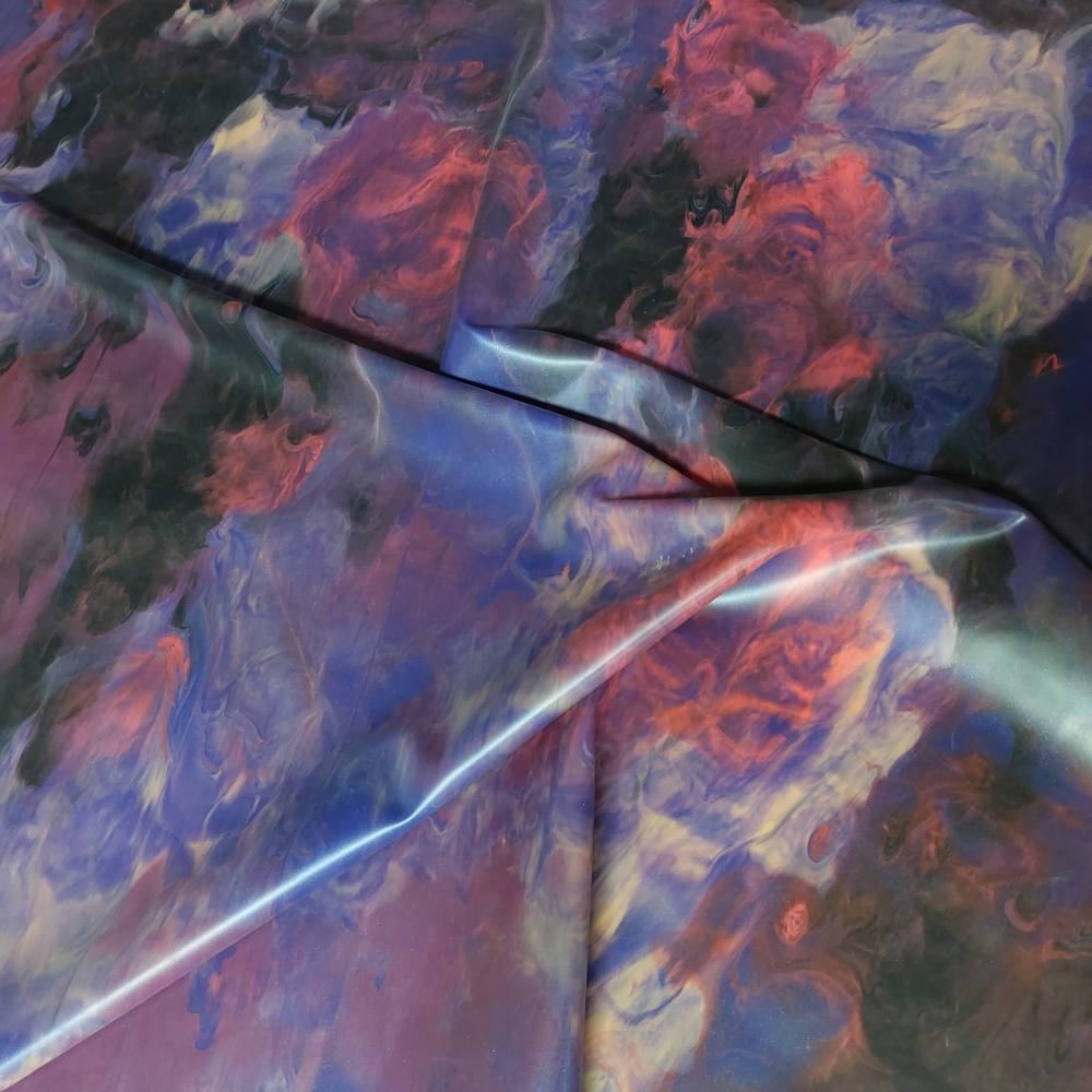 purple and red latex sheet in a cloudy marble pattern