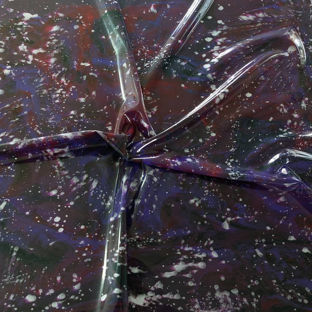 dark purple latex sheet in galaxy pattern
